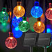 Solar Crystal Globe String Lights – 60 LED Waterproof Fairy Lights with 8 Lighting Modes - Samanta Factory