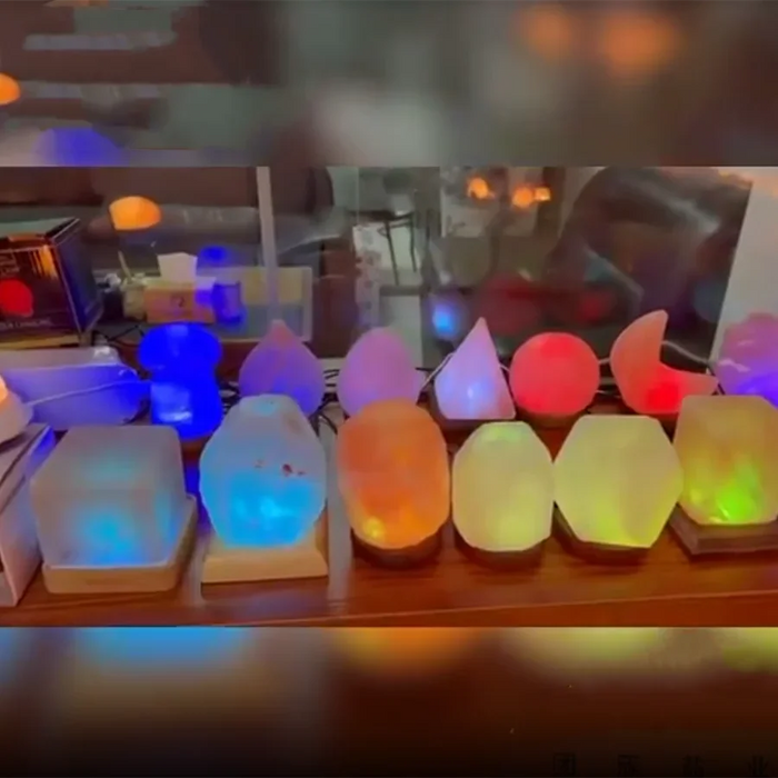 Himalayan Salt Lamp – Color-Changing LED with USB & Natural Air Purification - Samanta Factory