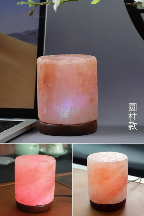 Himalayan Salt Lamp – Color-Changing LED with USB & Natural Air Purification - Samanta Factory