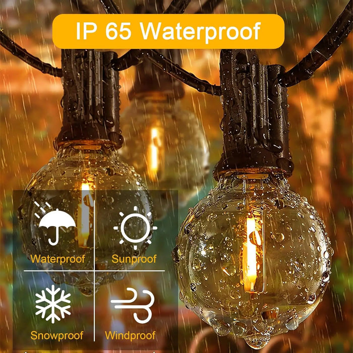 LED Globe String Lights – Shatterproof & Waterproof Outdoor Lighting - Samanta Factory