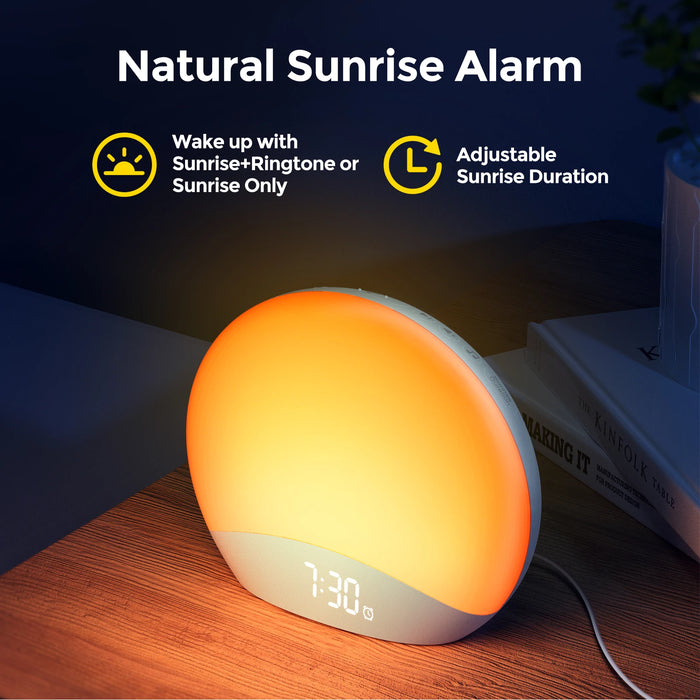 Sunrise Alarm Clock & Sound Machine – All-in-One Sleep Aid with Nature Sounds & Gentle Wake-Up Light - Samanta Factory