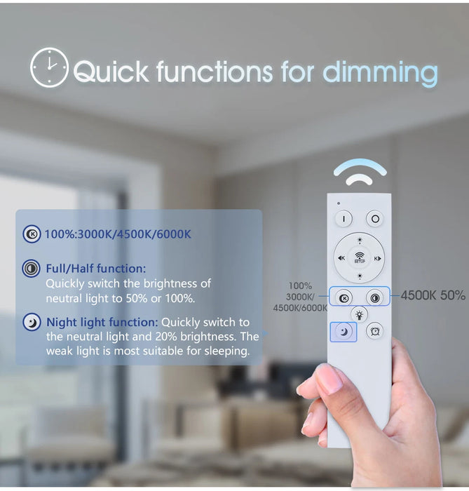 Smart LED Ceiling Light – APP & Remote Controlled Dimmable Modern Lamp