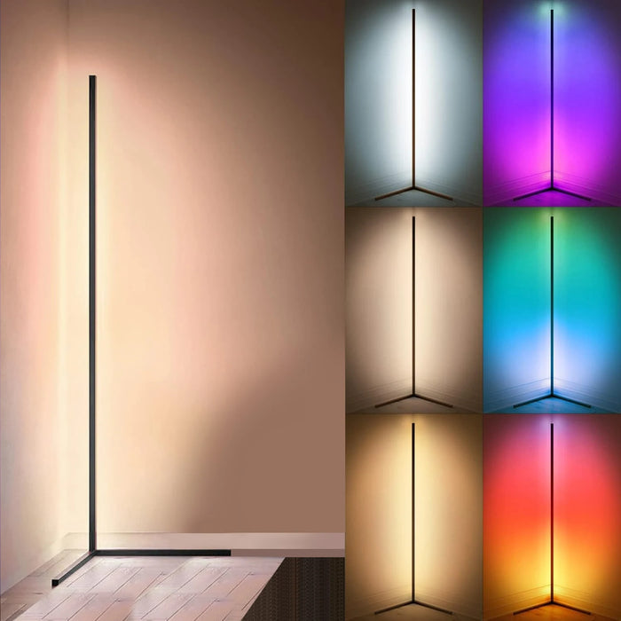 Modern RGBIC Smart Floor Lamp with 16M Colors, Music Sync & Remote App Control - Samanta Factory