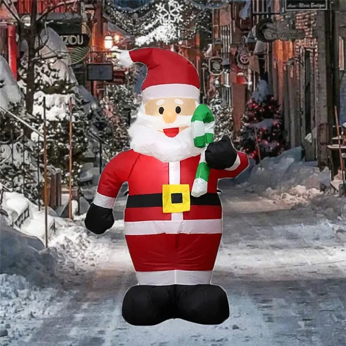 Inflatable Christmas Decoration – 3D PVC Santa Ornament with LED Lights