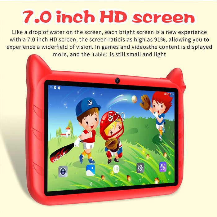 BDF 7-Inch Kids Tablet – Android 13 with 64GB Storage, Dual Cameras & Parental Controls - Samanta Factory