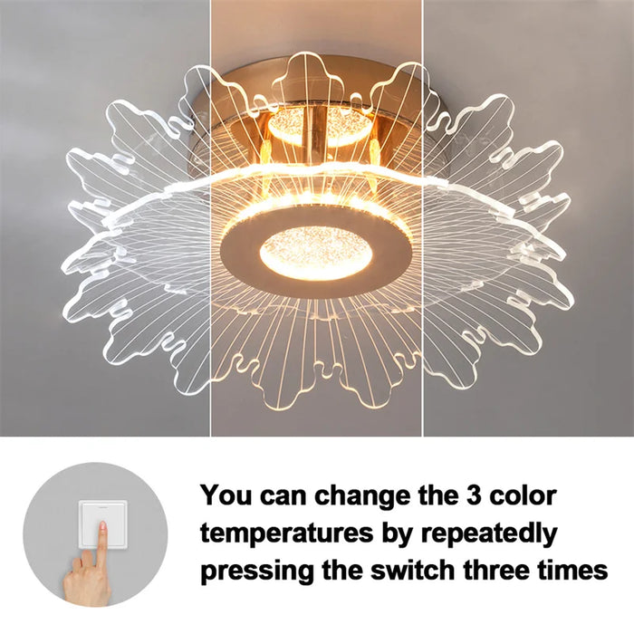Crystal Pendant Light – Modern Loft Hanging Lamp with Iron & Glass Design - Samanta Factory