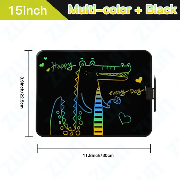LCD Writing Tablet – Colorful Screen with One-Tap Erase & Pressure-Sensitive Drawing - Samanta Factory