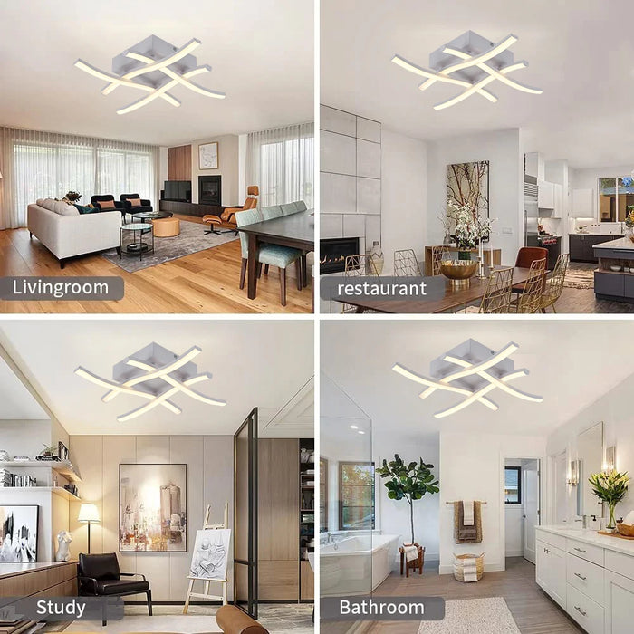 Modern LED Ceiling Light – 24W Surface-Mounted Fixture with 3-Color Modes - Samanta Factory
