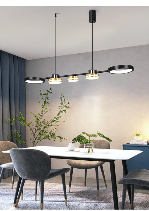 Modern Ring Pendant Light – 48W LED Chandelier with Soft Eye-Care Illumination