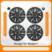 4PCS Design for TESLA Model Y 2020-2024 Vehicle Full Coverage Storm Wheel Cover Cap 19 Inches Wheel Hubcap Automobile Accessorie - Samanta Factory