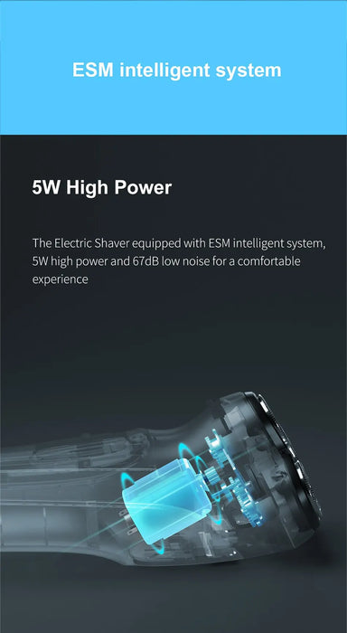 Electric Shaver for Men – 3D Floating Heads with Auto-Grinding Blades & Smart ESM System - Samanta Factory