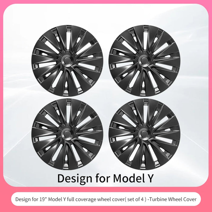 4PCS Design for TESLA Model Y 2020-2024 Vehicle Full Coverage Storm Wheel Cover Cap 19 Inches Wheel Hubcap Automobile Accessorie - Samanta Factory