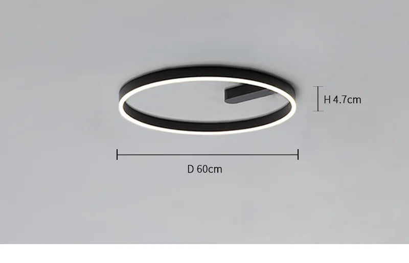 LED Ceiling Light – Modern Surface-Mounted Design with Dimmable Remote Control