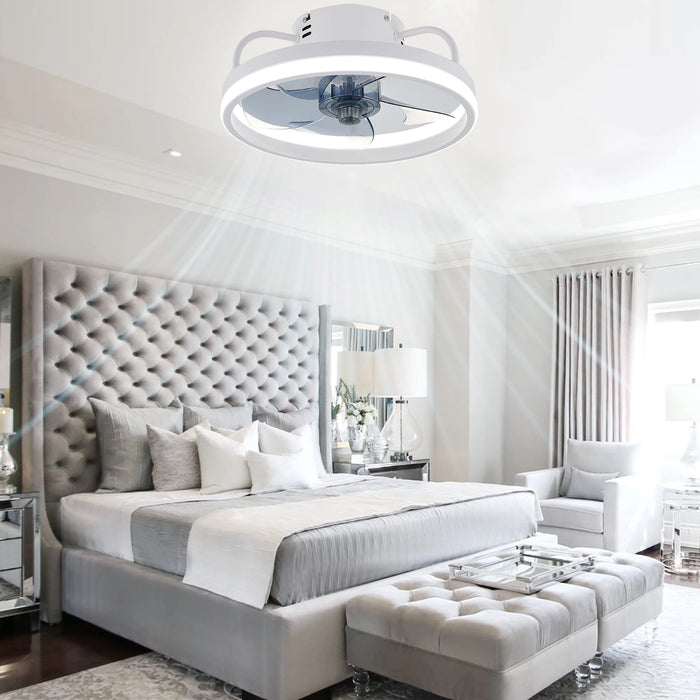 Smart Ceiling Fan with Light – Remote Controlled Modern LED Ceiling Fixture - Samanta Factory