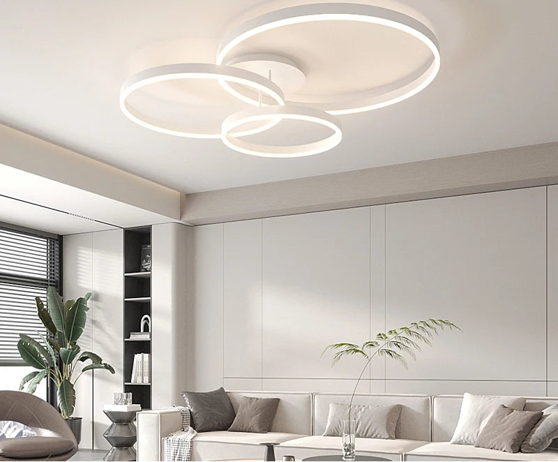 LED Ceiling Light – Art Deco Aluminum Design with Dimmable LED Bulbs