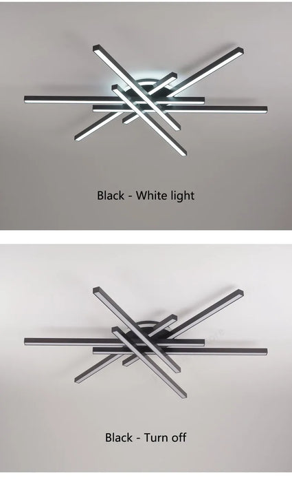 LED Ceiling Light – Modern 4-Bulb Aluminum Fixture for Living Spaces