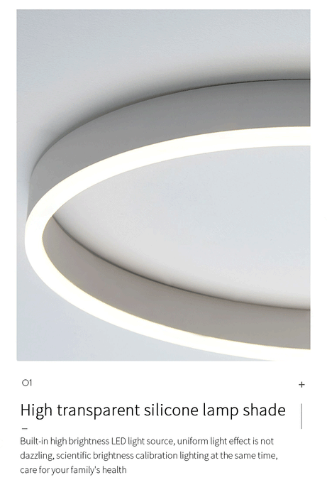 LED Ceiling Light – Modern Surface-Mounted Design with Dimmable Remote Control