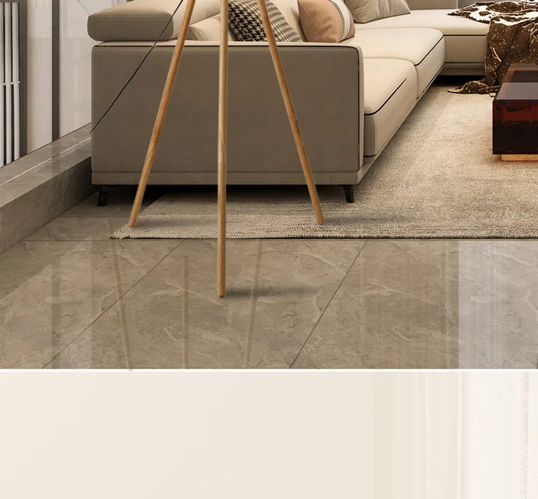 Wooden Tripod Floor Lamp – Mid-Century Modern Design with Foot Switch Control - Samanta Factory