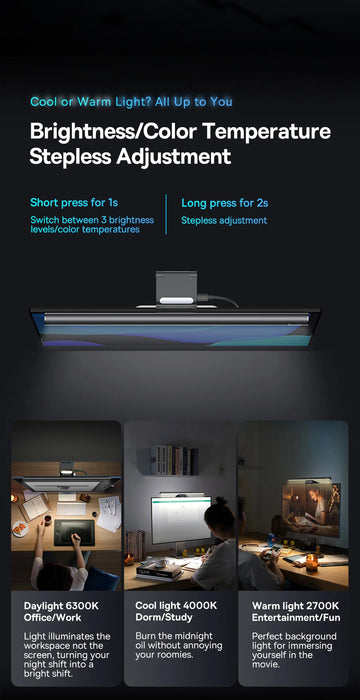 LED Screen Light Bar – Asymmetric Eye-Care Desk Lamp