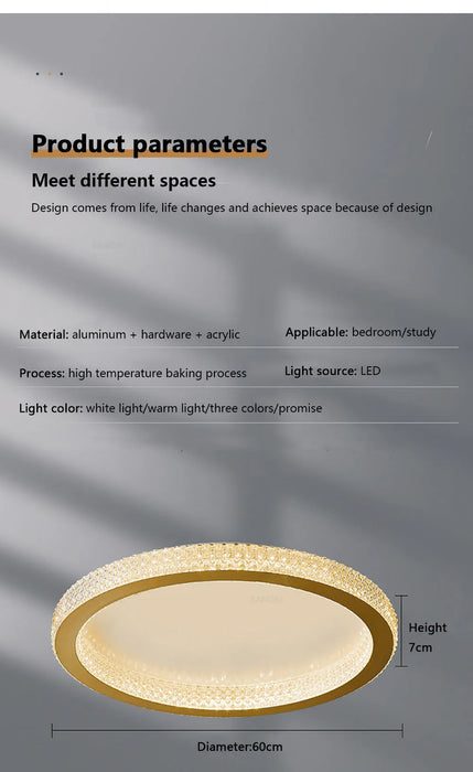 Luxury LED Ceiling Light – Modern Surface-Mounted Fixture for Living Spaces