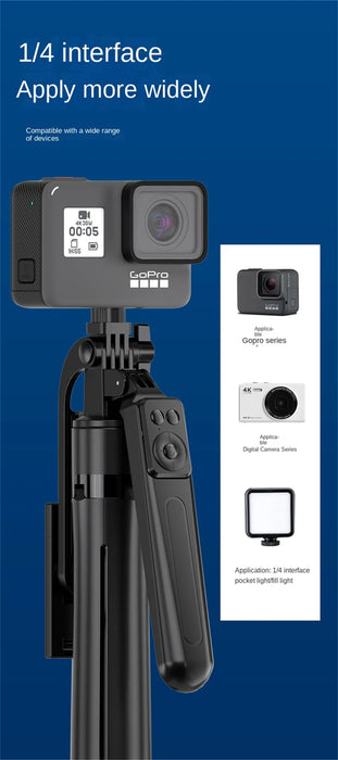 Bluetooth Selfie Stick Tripod – Lightweight 180cm Extendable with Remote for iOS & Android - Samanta Factory