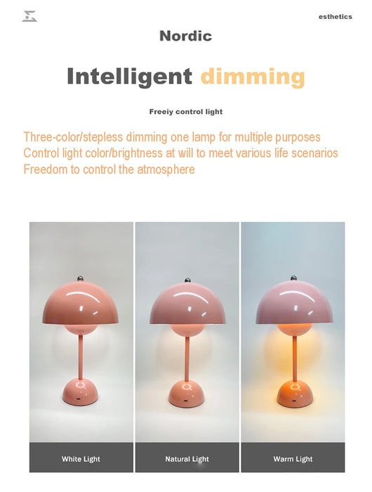 Flower Bud Desk Lamp – Touch-Controlled LED Light with Dimmable Brightness - Samanta Factory