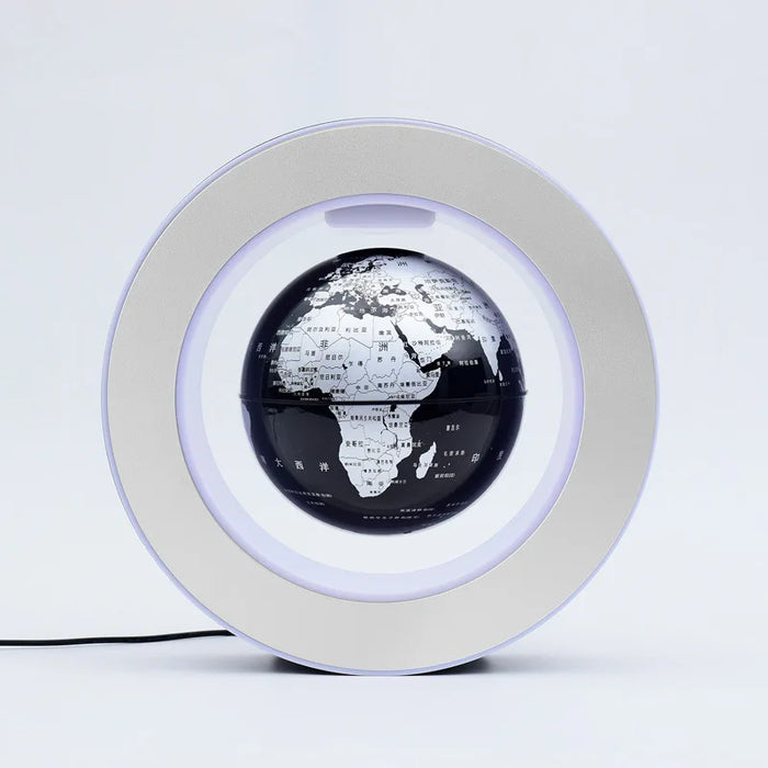 Floating Moon Globe Lamp – O-Type Magnetic Frame with LED Night Light - Samanta Factory