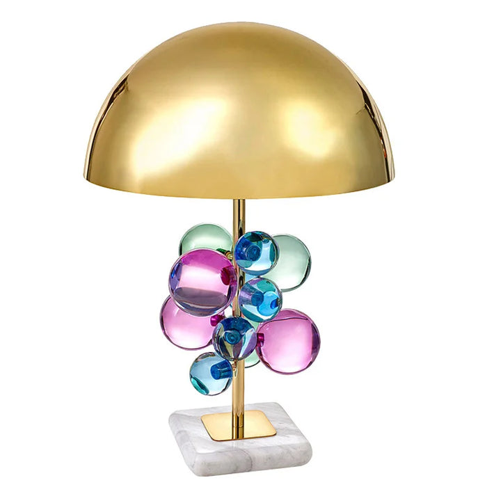 Art Deco Mushroom Lamp – Colourful Glass Globe Design for Table & Floor Lighting