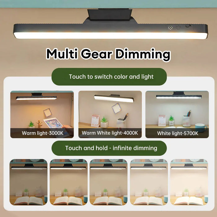 Eye Protection Desk Lamp – Stepless Dimming & 3-Color Touch Control
