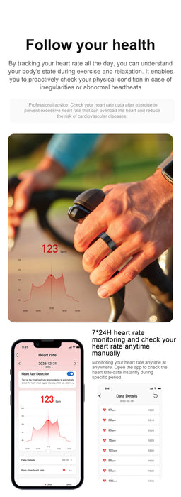 Smart Fitness Ring – Health Tracking with Sleep, Heart Rate & Gesture Control - Samanta Factory