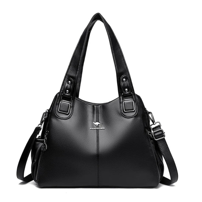 Soft Leather Handbag for Women – Luxury Designer Shoulder Tote, Large Capacity Purse - Samanta Factory