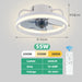 Smart Ceiling Fan with Light – Remote Controlled Modern LED Ceiling Fixture - Samanta Factory