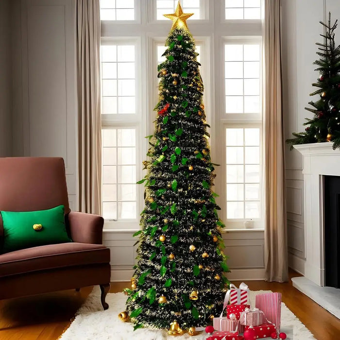 Artificial Christmas Tree – Foldable Gradient Design with Non-Slip Base