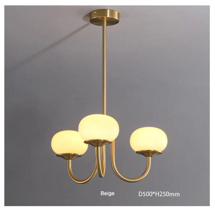 Nordic Pink Bedroom Lamp – Warm Romantic Bauhaus Chandelier
