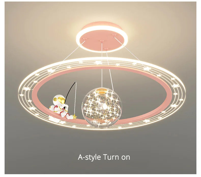 Modern Flush Mount LED Chandelier – Remote-Control Dimmable Ceiling Light