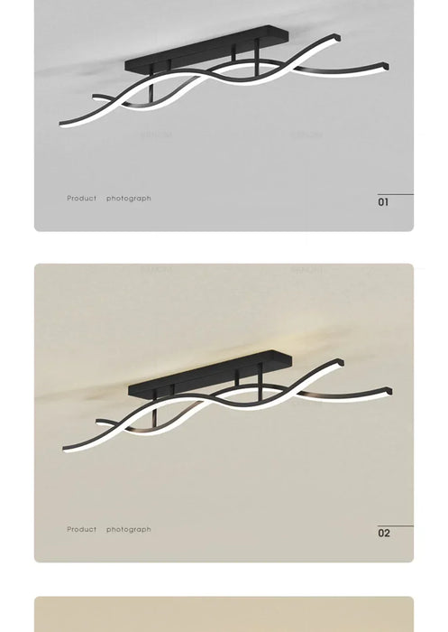 LED Ceiling Light – Simple Line Design for Modern Kitchens, Bedrooms, and Dining Areas