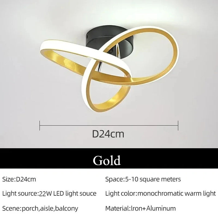 Modern LED Ceiling Light – Stepless Dimmable with Iron & Acrylic Design