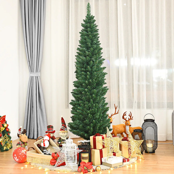 Slim Artificial Christmas Tree – Space-Saving Pencil Shape