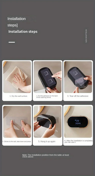 Automatic Foaming Soap Dispenser – Touchless Smart Sensor with USB Rechargeable & Wall Mount Design - Samanta Factory
