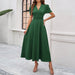 Junior Y2K Midi Dress – Puff Sleeves & Slim A-Line Silhouette - Samanta Factory