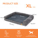 Orthopedic Dog Sofa Bed – Extra-Thick Foam Base with Washable Plush Cover & Bolster Support - Samanta Factory