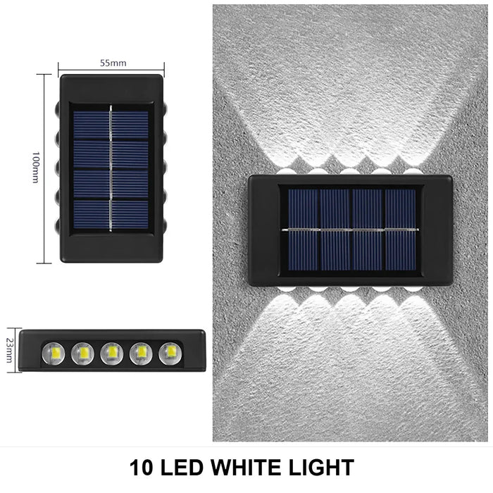 Solar Wall Light – Up & Down Waterproof LED for Modern Outdoor Decor