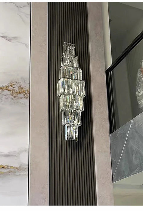Crystal Wall Lamp – Modern Gold LED Lighting for Dining & Bedroom