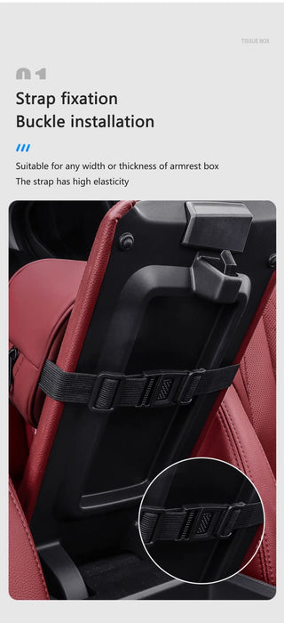 PU Leather Car Tissue Holder – Seat Back & Door Storage - Samanta Factory