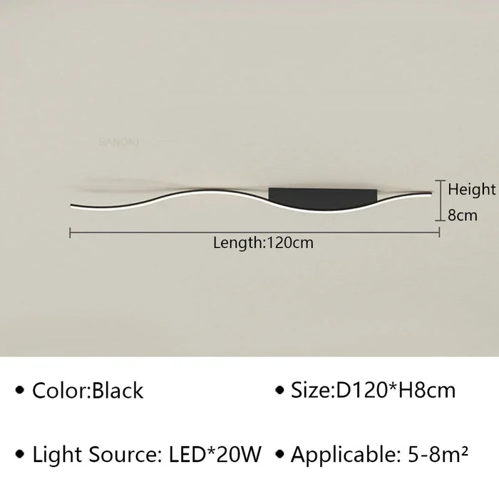 LED Ceiling Light – Simple Line Design for Modern Kitchens, Bedrooms, and Dining Areas