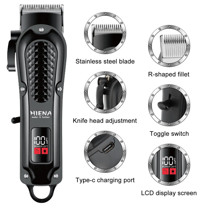 Electric Hair Clipper – Rechargeable Stainless Steel Blade with USB Charging & Adjustable Length - Samanta Factory