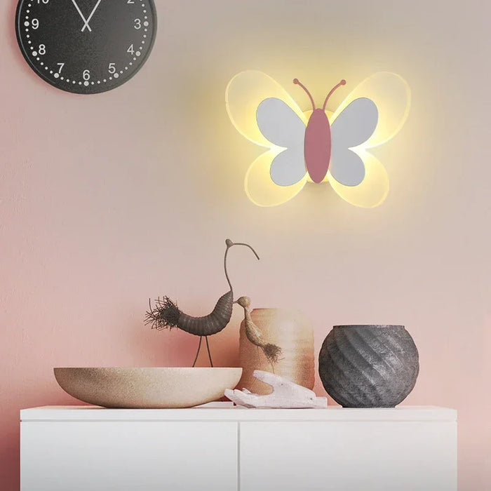 Butterfly Wall Lamp – Colorful LED Acrylic Light for Kids’ Room & Nursery - Samanta Factory