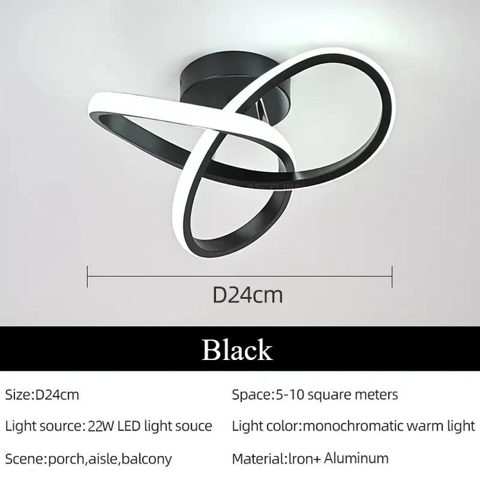 Modern LED Ceiling Light – Stepless Dimmable with Iron & Acrylic Design