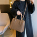 Women’s PU Leather Business Handbag – Saffiano Tote with Adjustable Shoulder Strap - Samanta Factory