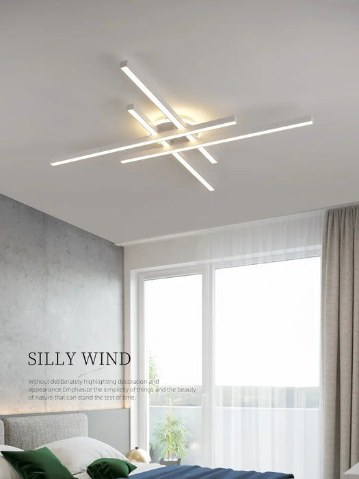 LED Ceiling Light – Modern 4-Bulb Aluminum Fixture for Living Spaces